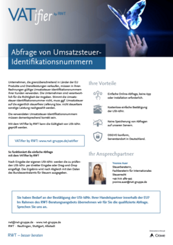 Informationsblatt VATifier by RWT