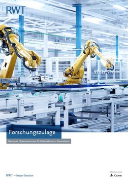 Titelbild_RWTInformation Forschungszulage_Produktionshalle mit Industrieroboterarmen